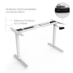 Better Home elektrisch höhenverstellbares Schreibtischgestell FlexiDesk DM2 Dual Motor