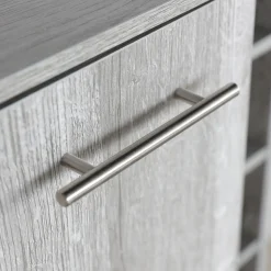 Better Home Weinregal mit feststellbaren Rollen grau marmoriert 37 x 60 x 82 cm