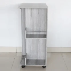 Better Home Weinregal mit feststellbaren Rollen grau marmoriert 37 x 60 x 82 cm