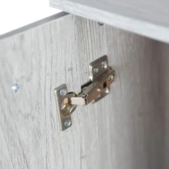 Better Home Weinregal mit feststellbaren Rollen grau marmoriert 37 x 60 x 82 cm