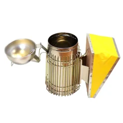 Bienenreich Smoker Spezial silber/ gelb 10 x 10 x 26 cm