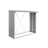 Biohort Brennholzunterstand WoodStock 230 silber-metallic