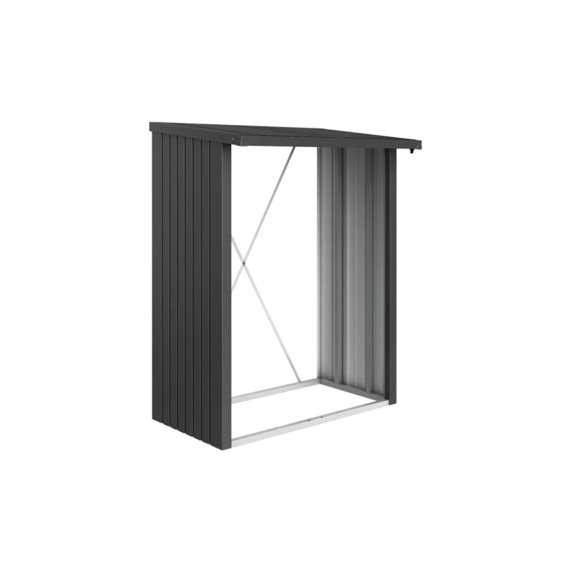 Biohort Brennholzunterstand WoodStock 150 dunkelgrau-metallic