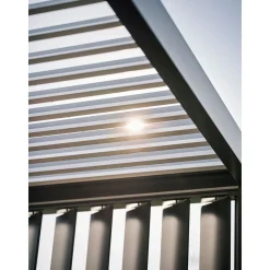 Biohort Lamellenseitenwand Gr. 4m quarzgrau-metallic