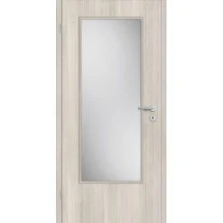 Borne Zimmertür CPL Lärche cashmere aufrecht mit Lichtausschnitt 86 x 198,5 cm DIN links