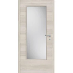 Borne Zimmertür CPL Lärche Cashmere quer mit Lichtausschnitt 86 x 198,5 cm DIN links