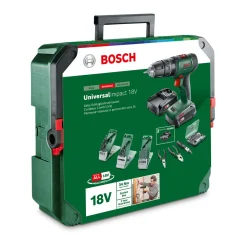 Bosch Akku-Schlagbohrschrauber UniversalImpact 18V 2 Akkus Ladegerät und Zubehör