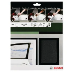 Bosch DIY Handschleif-Set 230 x 280 mm 2xK240K400K600 4- teilig schwarz