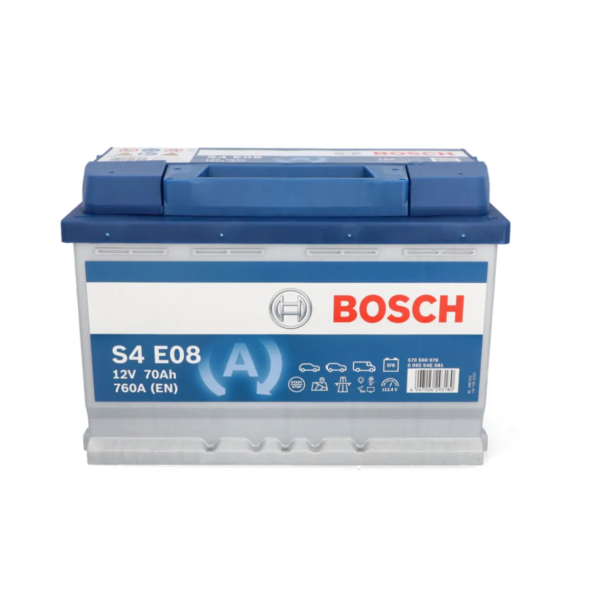 Bosch Autobatterie S4 EFB 70Ah/760A