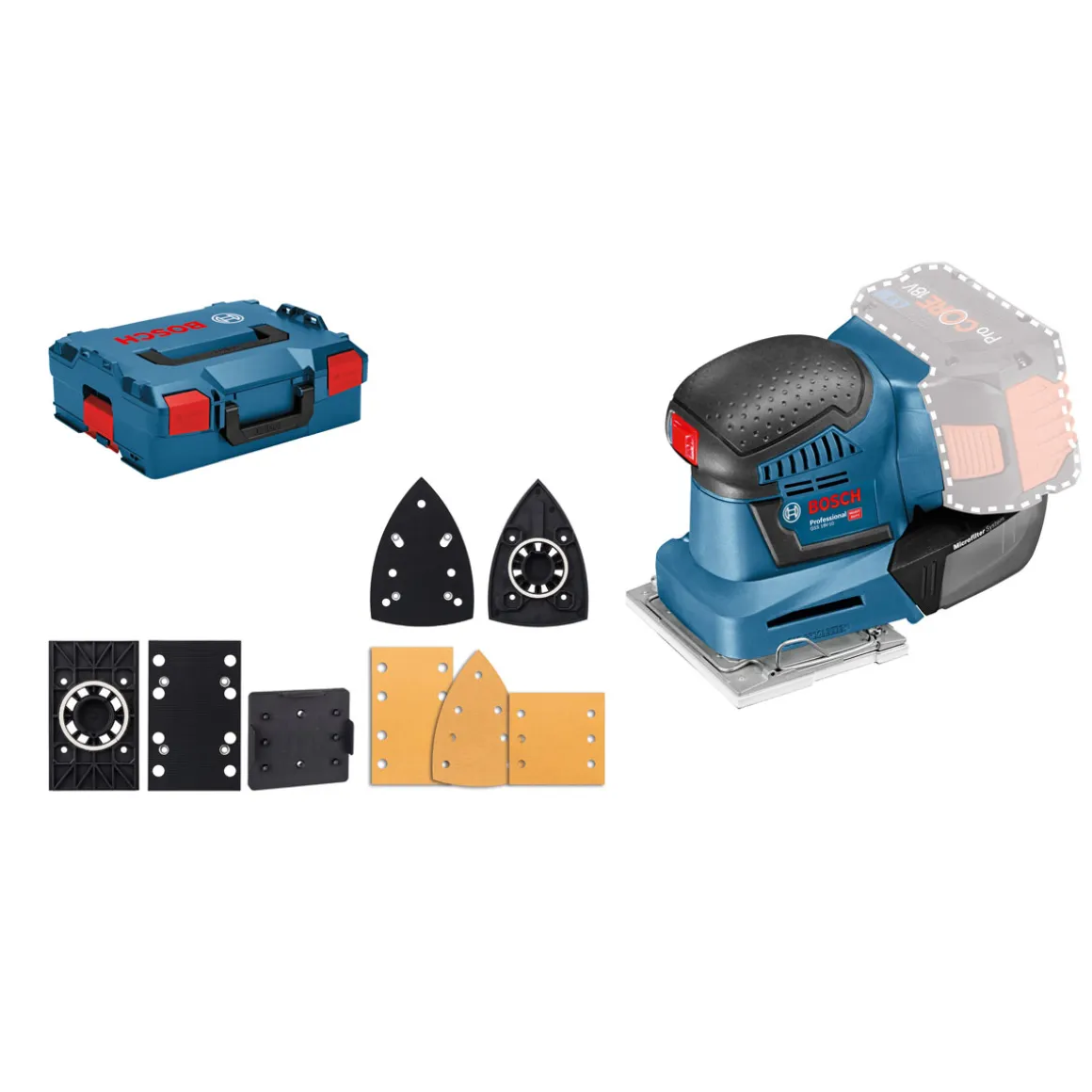 Bosch Professional Akku-Schwingschleifer GSS 18V-10 solo