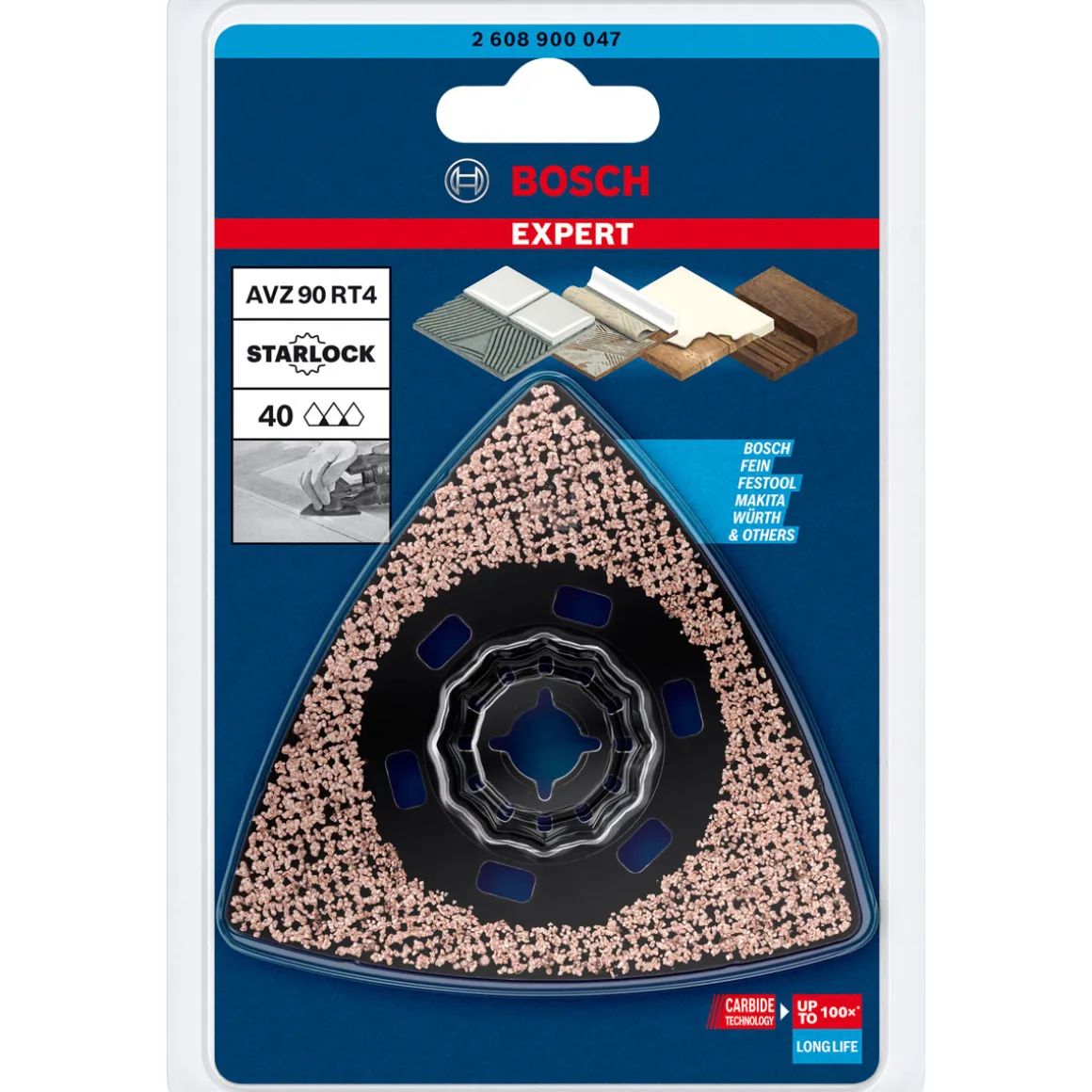 Bosch Professional Expert Sanding Plate AVZ 90 RT4 Blatt für Multifunktionswerkzeuge 90 mm