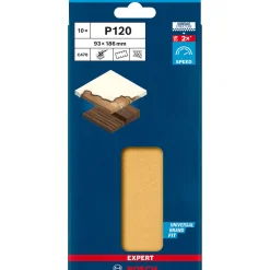 Bosch Professional Expert C470 Schleifpapier mit 8 Löchern für Schwingschleifer 93 x 186 mm G 120 10- teilig
