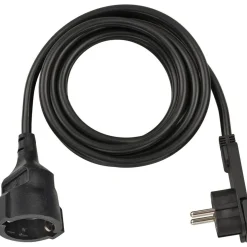 Brennenstuhl Qualitäts-Kunststoff-Verlängerungskabel mit Flachstecker 300 cm schwarz