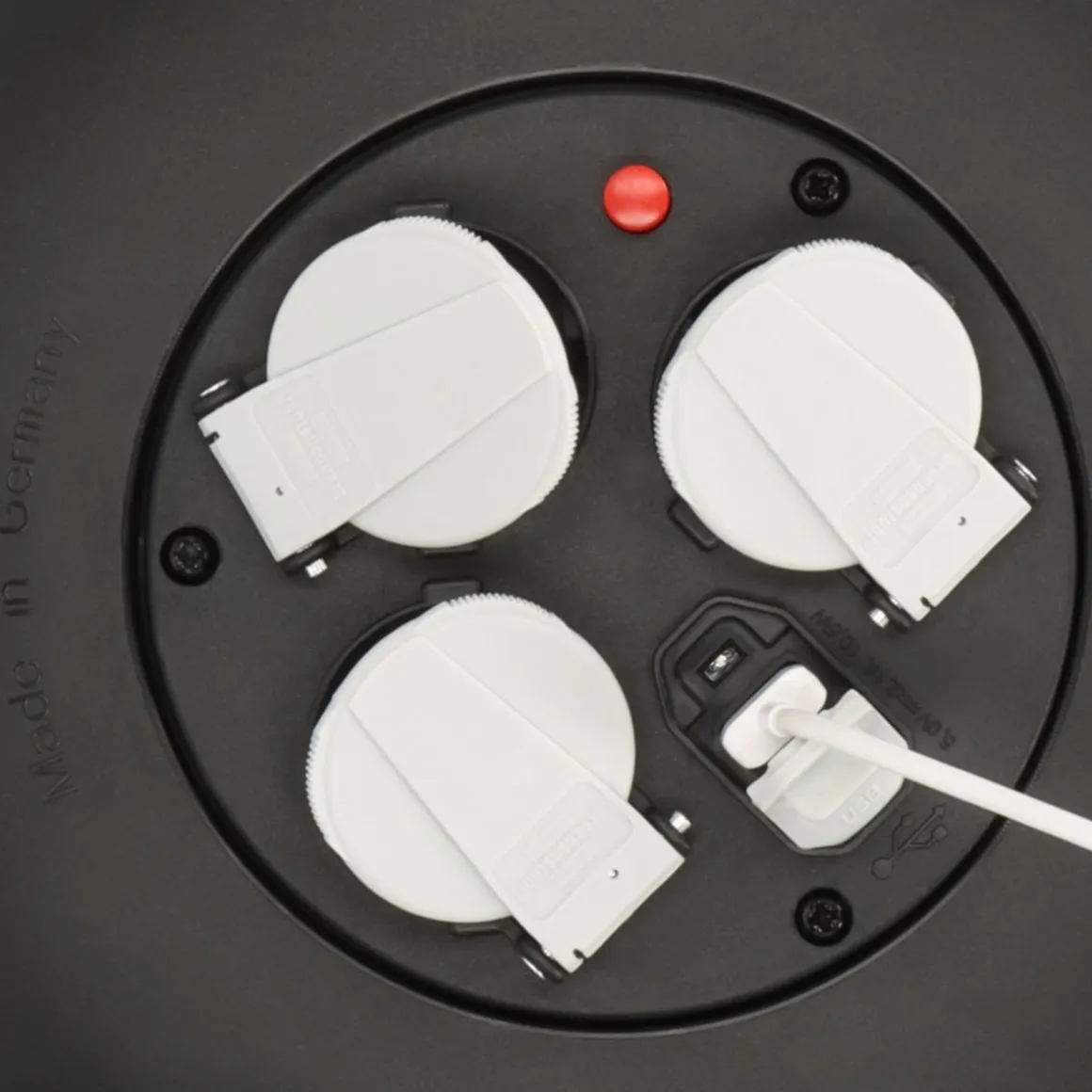 Brennenstuhl Vario-Line Kabelbox 3-fach USB-Ladefunktion 10m