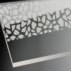 Breuer Drehtür Avanta mit Festteil für Nische Anschlag links alu chromeffekt Terrazzo 1000 mm