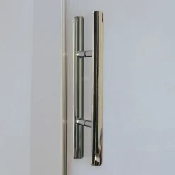 Breuer Drehtür Europa Design für Nische Anschlag rechts alu chromeffekt Klarglas 900 mm