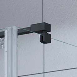 Breuer Drehtür Europa Design für Seitenwand Anschlag rechts schwarz matt Intima 800 mm