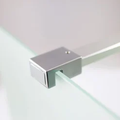 Breuer Duschwand Panorama alleinstehend schwarz matt Terrazzo 900 mm