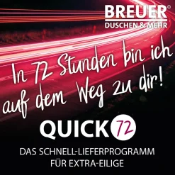 Breuer QUICK72 Duschwanne Lite Line Steinoptik anthrazitgrau 800x1400 mm