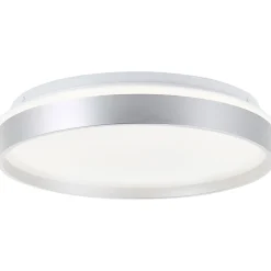 Brilliant Deckenleuchte Britt 33cm silber/weiß 22W 2300lm stufenlos dimmbar