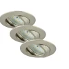 Briloner LED-Einbauleuchten-Set dimmbar 8,2 x 2,8 cm matt-nickel