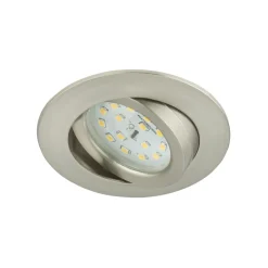 Briloner LED-Einbauleuchte schwenkbar matt-nickel rund