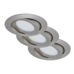 Briloner LED-Einbauleuchtenset Attach matt Kunststoff 3er-Set