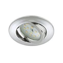 Briloner LED-Einbauleuchte schwenkbar chrom rund