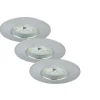 Briloner LED-Einbauleuchten-Set dimmbar 7,5 x 2,8 cm grau