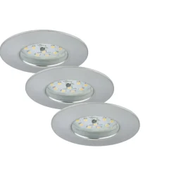 Briloner LED-Einbauleuchten-Set Aluminium Modul rund