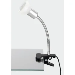 Briloner LED-Klemmleuchte titan-weiß