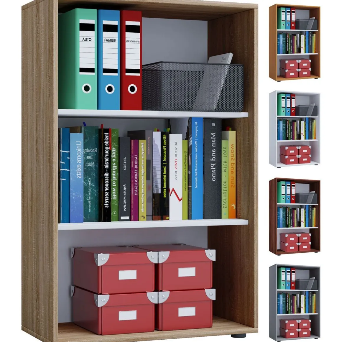 Büroregal Lona XL ohne Türen weiß