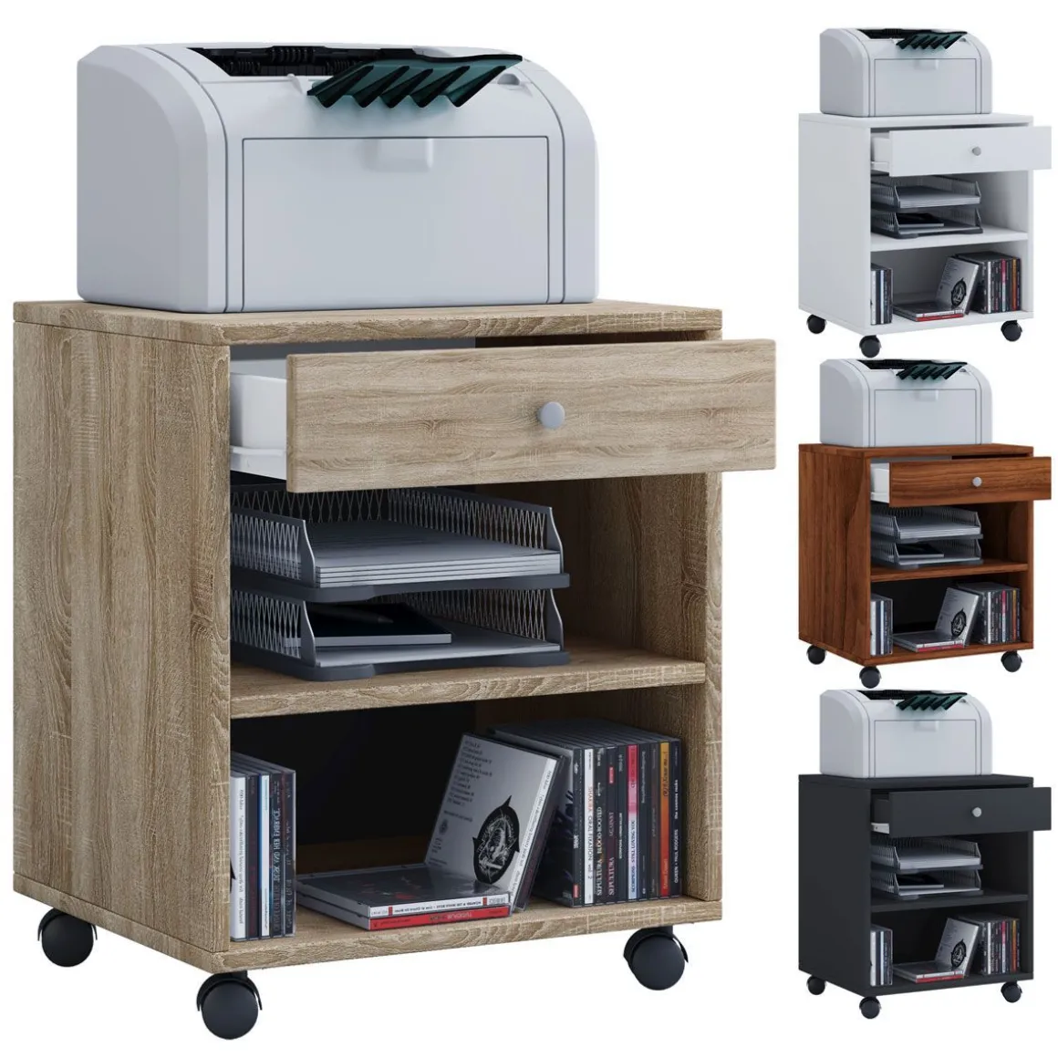 Büro-Rollcontainer Salda weiß