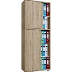 Büroschrank Lona XXL mit Schiebetüren Sonoma-Eiche