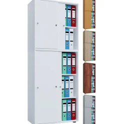 Büroschrank Lona XXL mit Schiebetüren Sonoma-Eiche