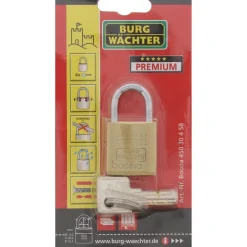 Burg Wächter Zylinder-Vorhängeschloss Boccia 450 55,7 30 x 55,7 x 14,2 mm Messing