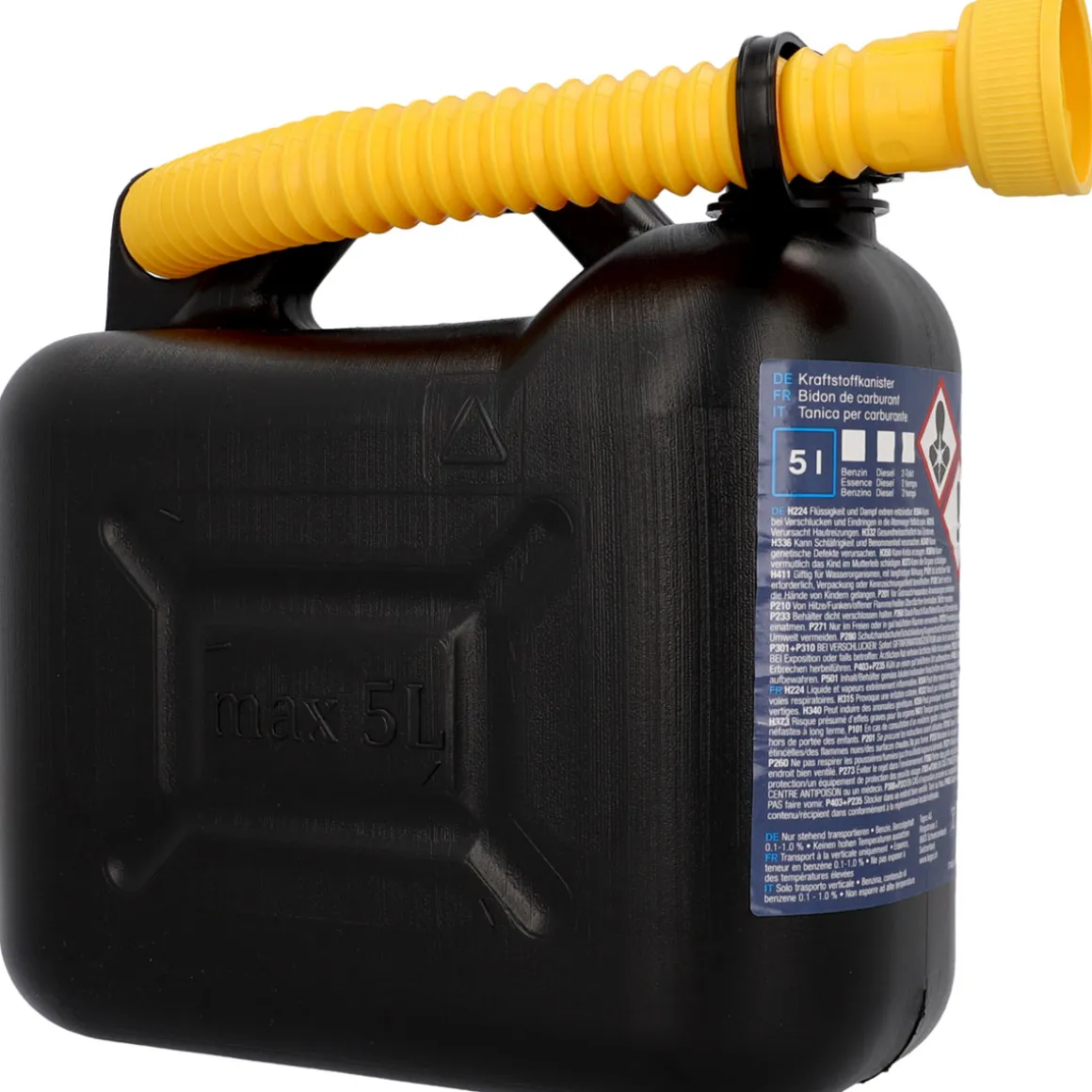 Cartrend Benzinkanister 5 L Kunststoff schwarz