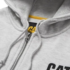 CAT Zip Hoodie Banner Gr. L grau