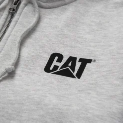 CAT Zip Hoodie Banner Gr. L grau
