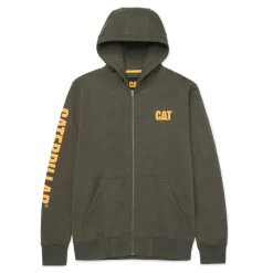 CAT Zip Hoodie Banner oliv Gr. M