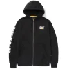 CAT Zip Hoodie Banner schwarz Gr. L