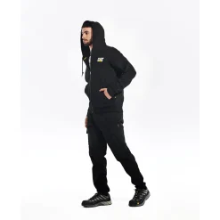 CAT Zip Hoodie Banner schwarz Gr. L