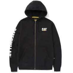 CAT Zip Hoodie Banner schwarz Gr. M