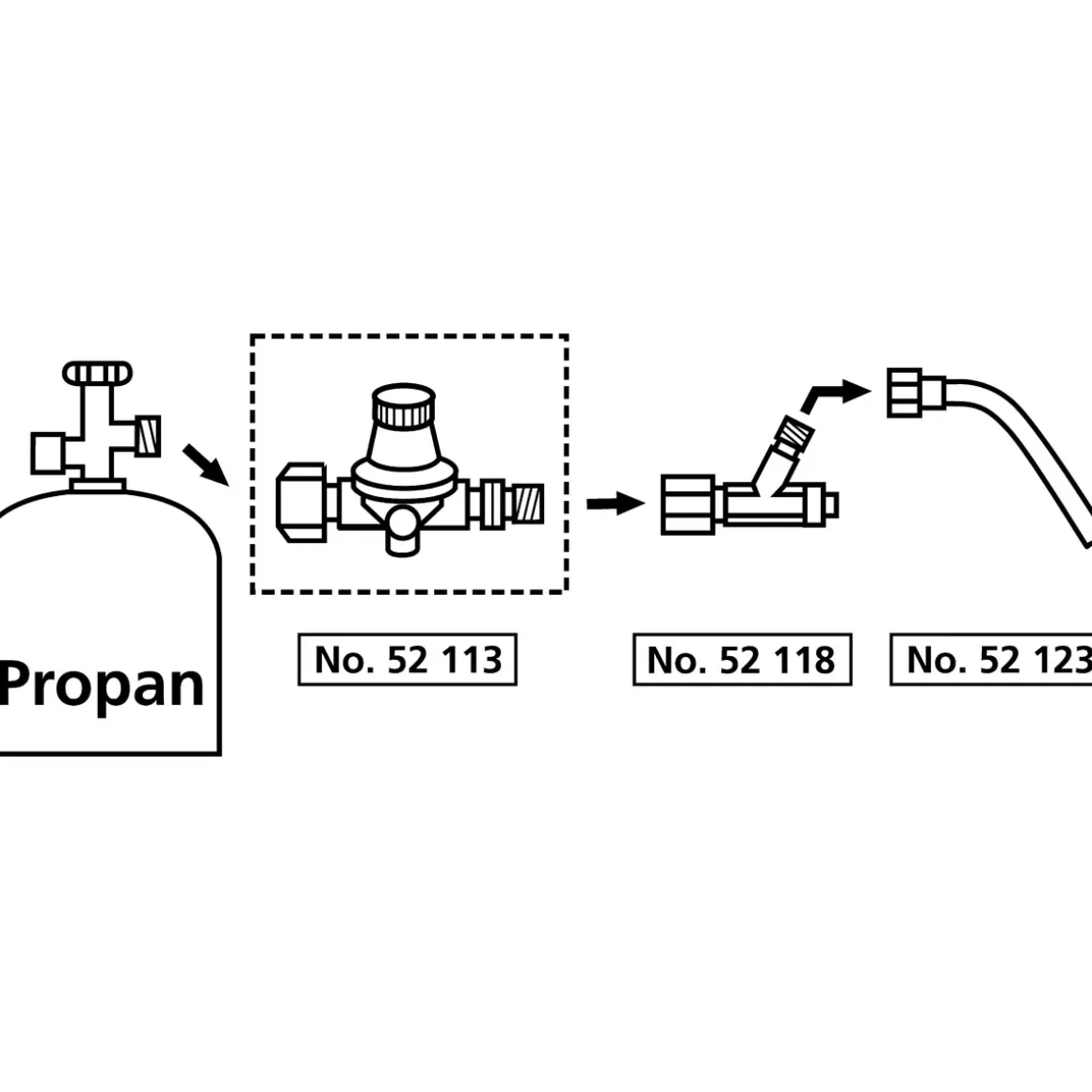 CFH Propan-Druckregler DR 111 1-4 bar
