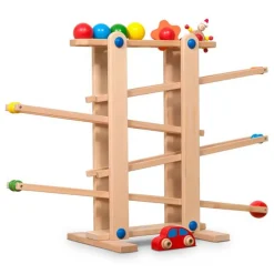 Coemo Holz-Kugelbahn, 7-teilig