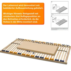 Coemo Lattenrost MULTIRA 28 Federleisten starr 100 x 200 cm