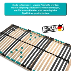 Coemo 7-Zonen Lattenrost DRÖMSON 28 Federleisten Kopfteil verstellbar 120 x 200 cm