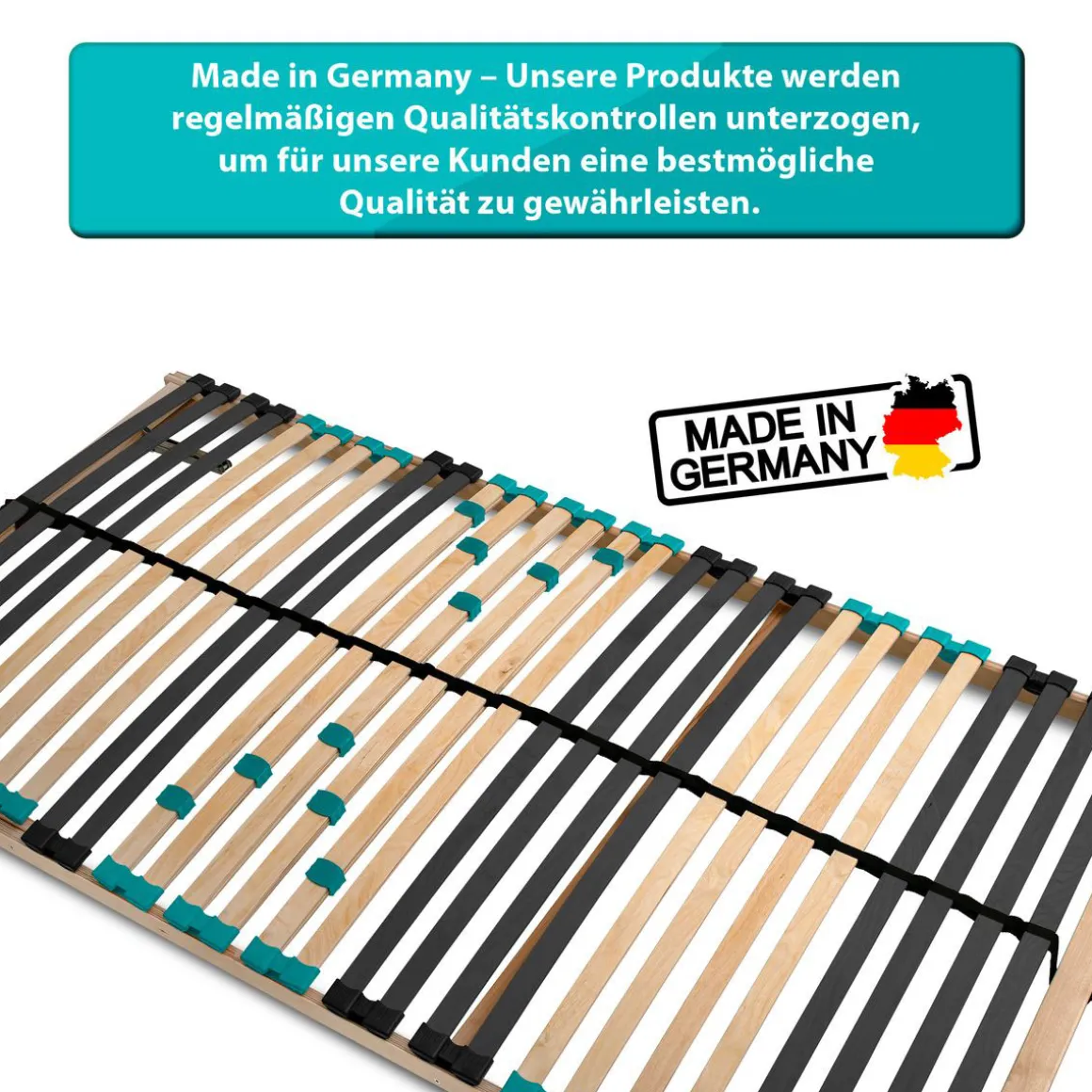 Coemo 7-Zonen Lattenrost DRÖMSON 28 Federleisten starr 90 x 200 cm