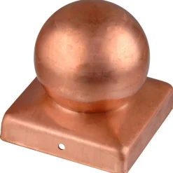 Connex Pfostenkappe mit Kugel7 x 7 cm Kupfer