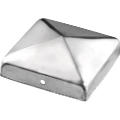 Connex Pfostenkappe Niro ohne Kugel 7 x 7 cm matt